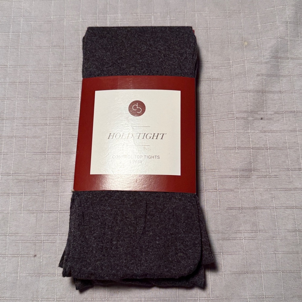 dressbarn Dark Grey Control Top Tights